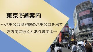 ハチ公は渋谷駅のハチ公出口から左方向に行くとありますよ！